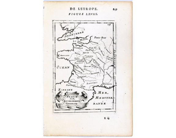 MANNESSON MALLET, A. -  France par Gouvernements Generaux. [de l'Europe / Figure LXVIII]
