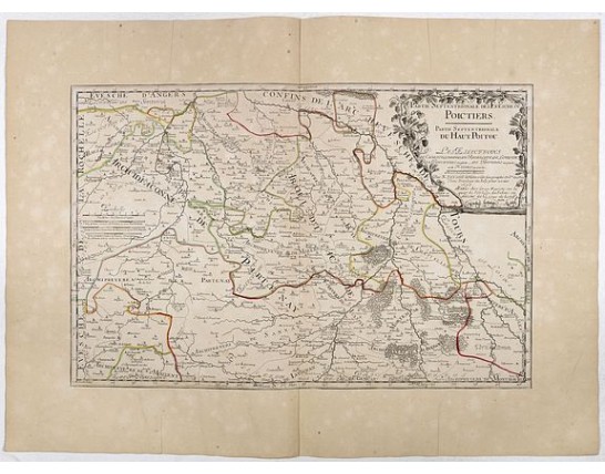 SANSON, N. - Partie Septentrionale de l'Evesché de Poictiers. Partie Septentrionale du Haut Poitou. SANSON, N. - Partie Septentrionale de l'Evesché de Poictiers. Partie Septentrionale du Haut Poitou.