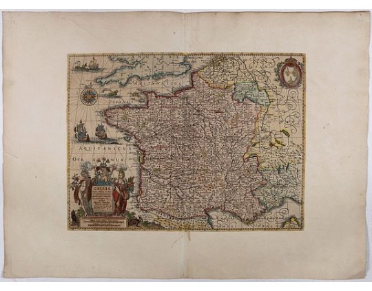 HONDIUS, H. - Galliae supra omnes ... Exactissima descriptio. Auctore Henrico Hondio. HONDIUS, H. - Galliae supra omnes ... Exactissima descriptio. Auctore Henrico Hondio.