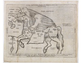 BÜNTING, H. -  Asia secunda pars in forma Pegasi.