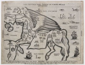 BÜNTING, H. -  Asia secunda pars terrae in forma Pegasi.