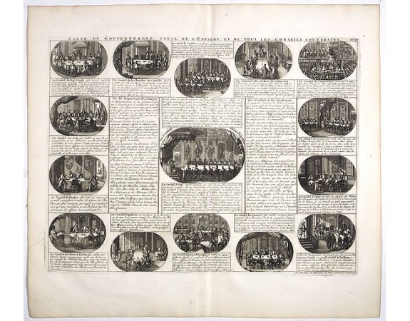 CHATELAIN, H. - Carte du Gouvernement Civil et Politique de l'Espagne . . . CHATELAIN, H. - Carte du Gouvernement Civil et Politique de l'Espagne . . .
