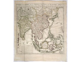 CHATELAIN, H. -  Carte des Indes, de la Chine & des Isles de Sumatra, Java &c.. CHATELAIN, H. -  Carte des Indes, de la Chine & des Isles de Sumatra, Java &c..