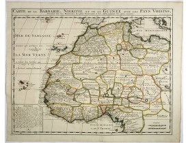 CHATELAIN, H. -  Carte de la barbarie, Nigritie et de la Guinée avec les pays voisins . . .