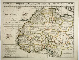 CHATELAIN, H. -  Carte de la barbarie, Nigritie et de la Guinée avec les pays voisins . . .