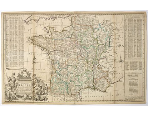 MOLL,H. - A New and Exact Map of France Dividid into all its Provinces and Acquisitions, according to the Newest Observations. . . MOLL,H. - A New and Exact Map of France Dividid into all its Provinces and Acquisitions, according to the Newest Observations. . .
