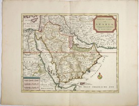 TIRION, I. -  Nieuwe kaart van Arabia.