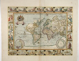 PITT, M. / SWART, S. / JANSSONIUS VAN WAESBERGHE, J. -  Nova Totius Terrarum Orbis Geographica ac Hydrographica Tabula