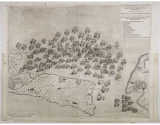 DUCARLO / TAVERNIER, M. -  Le grand combat ov Monsieur de Montmorancy admiral de France continua sa victoire sur les Huguenots Rebelles devant sainct Martin de Ré. Deuxiesme journée.