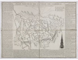 HUREZ -  Plan nouveau de la ville de Cambrai. HUREZ -  Plan nouveau de la ville de Cambrai.