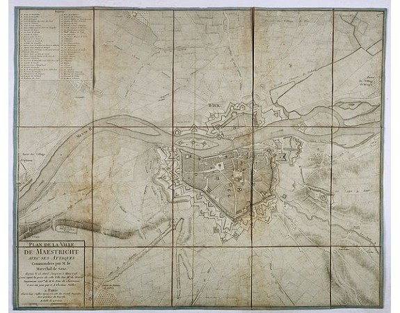 JAILLOT, J. - Plan de la ville de Maestricht avec ses attaques commandées par M. le maréchal de Saxe, depuis le 15 avril jusqu’au 3 may 1748 . . . JAILLOT, J. - Plan de la ville de Maestricht avec ses attaques commandées par M. le maréchal de Saxe, depuis le 15 avril jusqu’au 3 may 1748 . . .