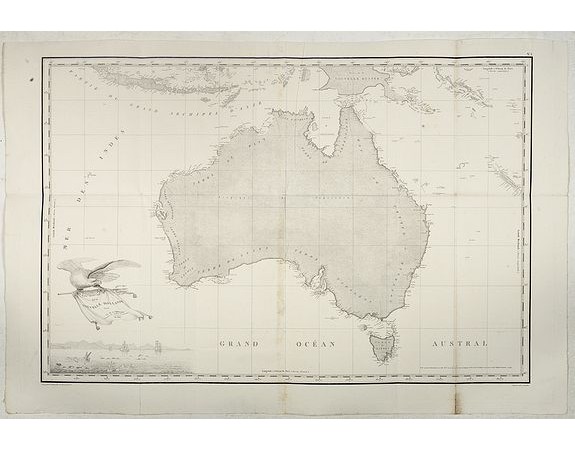 FREYCINET, M. L. - Carte Generale de la Nouvelle Hollande. FREYCINET, M. L. - Carte Generale de la Nouvelle Hollande.