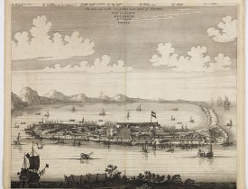 MONTANUS, A. -  The citie and Castle Zelandia in the Island of Taywan. / Stadt en casteel Zelandia op 't Eilant Taywan.