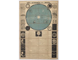 LAPORTE, E. -  Carte Astronomique de L'Univers. LAPORTE, E. -  Carte Astronomique de L'Univers.