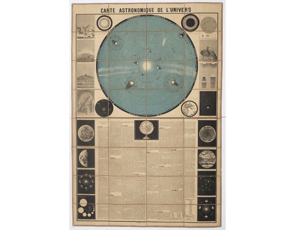LAPORTE, E. -  Carte Astronomique de L'Univers.