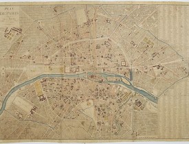 CHAMOT. -  Plan de Paris divisé en 12 mairies subdivisée chacune en 4 parties.