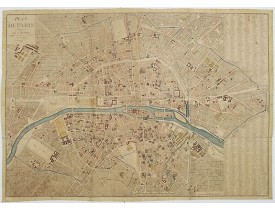 CHAMOT. -  Plan de Paris divisé en 12 mairies subdivisée chacune en 4 parties.