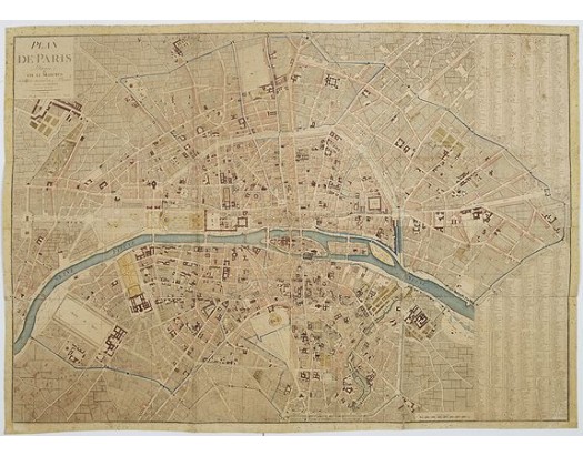 CHAMOT. - Plan de Paris divisé en 12 mairies subdivisée chacune en 4 parties. CHAMOT. - Plan de Paris divisé en 12 mairies subdivisée chacune en 4 parties.