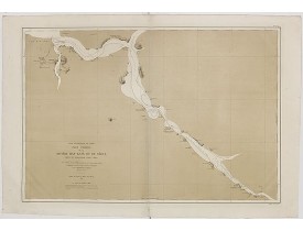 DEPOT DES CARTES ET PLANS DE LA MARINE -  Plan croquis de la rivière de Han-Kang ou de Séoul depuis son embouchure jusqu'à Séoul . . .