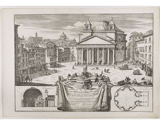 DE ROSSI, G. - Piazza e tempio di Santa Maria della Rotonda gia l'Antico Pantheon. DE ROSSI, G. - Piazza e tempio di Santa Maria della Rotonda gia l'Antico Pantheon.