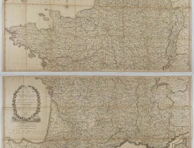 FADEN, William. -   A correct map of France, according to the new divisions into Metropolitan Circles, Departments and Districts; as decreed by the National Assembly, January 15th, 1790. ..