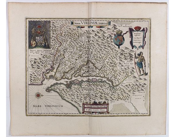 BLAEU, W. -  Nova Virginiae Tabula.