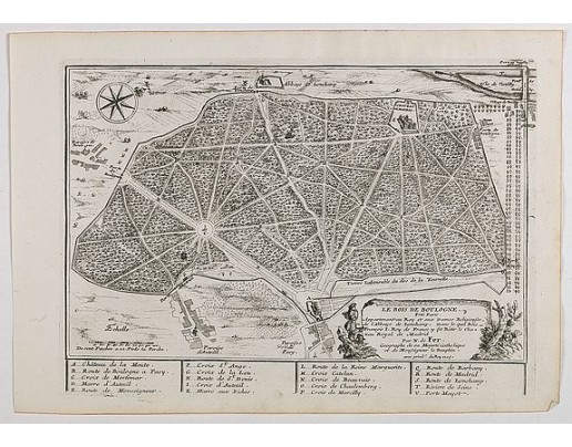 DE FER, N. - Le Bois de Boulogne, près de Paris. DE FER, N. - Le Bois de Boulogne, près de Paris.