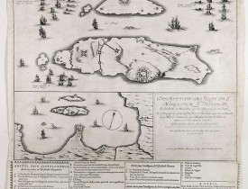 TAVERNIER, M. -  Description des Isles de Ste. Margrite et St. Honorat et des Forts et Redouttes que les Espagnols y ont faintz et la Reprise de partie desditz Forts et Redouttes par l'Armee Navalle de sa Majeste Commandee par Monsieur le Comte de Harcour