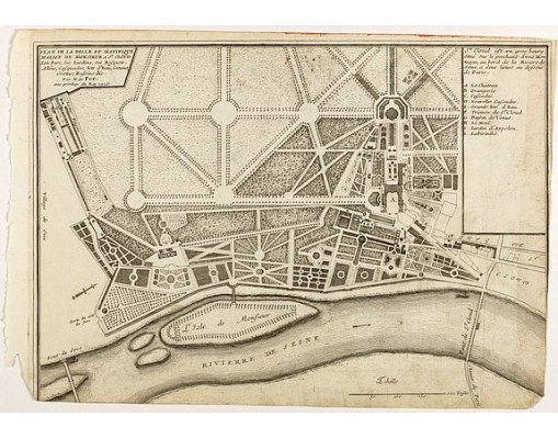 DE FER, N. - Plan de la belle et magnifique Maison de Monsieur A St Cloud . . . DE FER, N. - Plan de la belle et magnifique Maison de Monsieur A St Cloud . . .
