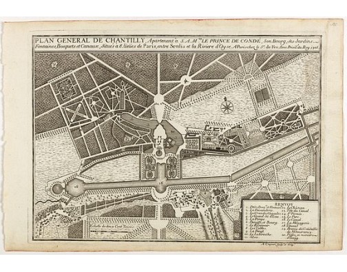 DE FER, N. - Plan general de Chantilly . . . DE FER, N. - Plan general de Chantilly . . .