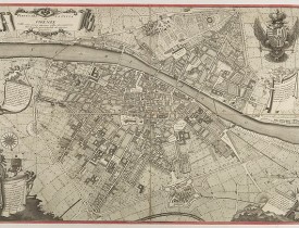 RUGGIERI, F. / BOUCHARD, G. -  Pianta Della Citta di Firenze nelle seu vere misure colla descrizione dei luoghi piu notabili di ciascun Quartiere.