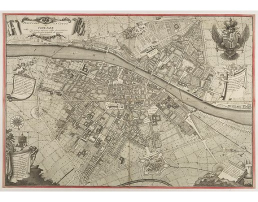 RUGGIERI, F. / BOUCHARD, G. - Pianta Della Citta di Firenze nelle seu vere misure colla descrizione dei luoghi piu notabili di ciascun Quartiere. RUGGIERI, F. / BOUCHARD, G. - Pianta Della Citta di Firenze nelle seu vere misure colla descrizione dei luoghi piu notabili di ciascun Quartiere.