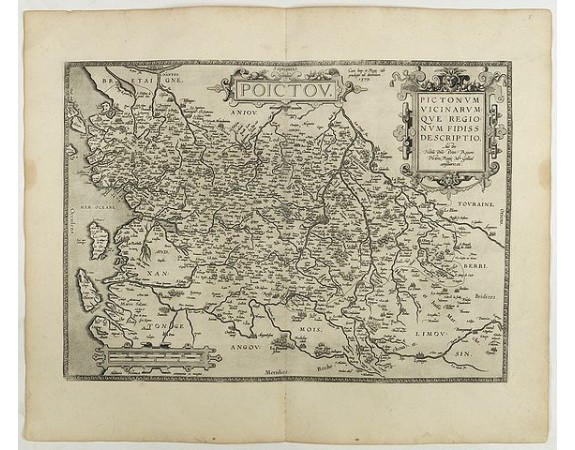 ORTELIUS, A. - Poictou. Pictonum Vicinarum que Regionum Fidiss Descriptio. ORTELIUS, A. - Poictou. Pictonum Vicinarum que Regionum Fidiss Descriptio.