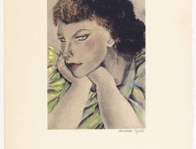 LYDIS, Mariette -  Dessins de Mariette Lydis pour illustrer les Fleurs du Mal. (PL XI. Le Léthé)