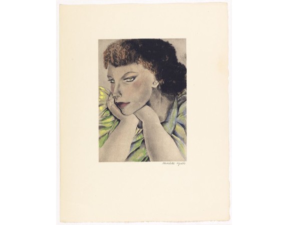 LYDIS, Mariette -  Dessins de Mariette Lydis pour illustrer les Fleurs du Mal. (PL XI. Le Léthé)