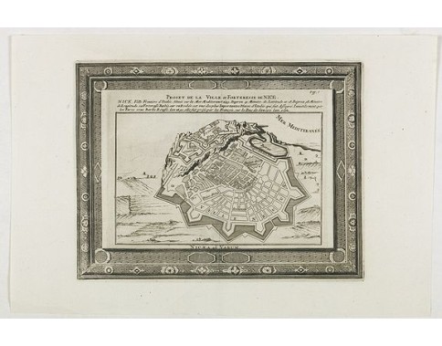 VAN DER AA, P. - Projet de la Ville et Forteresse de Nice. VAN DER AA, P. - Projet de la Ville et Forteresse de Nice.