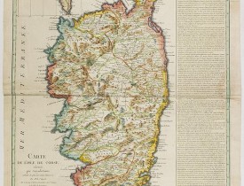 St ANGELO / LATTRE / VEZOU. -  Carte de l'Isle de Corse divisée par Jurisdictions.
