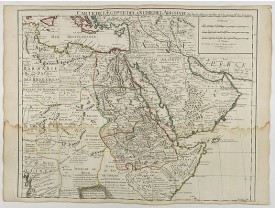 DE L'ISLE,G. -  Carte de L'Egypte de la Nubie de L'Abissinie.. DE L'ISLE,G. -  Carte de L'Egypte de la Nubie de L'Abissinie..