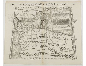 STRABO / MUNSTER, S. -  Aphricae Tabula I.  (Mauritania - present-day Morocco, Algeria, and Tunisia.) STRABO / MUNSTER, S. -  Aphricae Tabula I.  (Mauritania - present-day Morocco, Algeria, and Tunisia.)