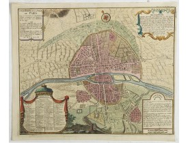 DELAMARE, N. -  Cinquieme plan de la ville de Paris. Son accroissement, et sa Quatrieme Clôture commandée sous Charles V l'an 1367 et finie sous Charles VI l'an 1383.