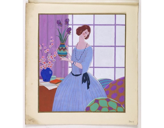 PICHON, R. (Workshop). - (Art déco gouache) PICHON, R. (Workshop). - (Art déco gouache)