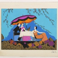 PICHON, R. (Workshop). -  (Art déco gouache)