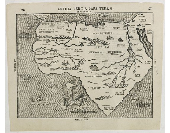 BÜNTING, H. - Africa Tertia pars Terrae. BÜNTING, H. - Africa Tertia pars Terrae.