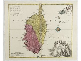 LOTTER, T. C. -  L'isle de Corse avec les différents districts, appartenante à la République de gênes . . . LOTTER, T. C. -  L'isle de Corse avec les différents districts, appartenante à la République de gênes . . .