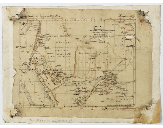 MALTE-BRUN, V.A. - Carte d'unne partie de l'Arabie Septentrionale Pour suivre les Voyages de Mr. G.A. Vallin. . . MALTE-BRUN, V.A. - Carte d'unne partie de l'Arabie Septentrionale Pour suivre les Voyages de Mr. G.A. Vallin. . .