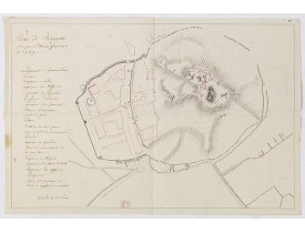 ANONYME -  Plan de Thiagar, prise par l'arméé française en 1759. ANONYME -  Plan de Thiagar, prise par l'arméé française en 1759.