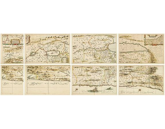 HORNIUS, G. - Hornius Map of the Holy Land, Israel, and Palestine HORNIUS, G. - Hornius Map of the Holy Land, Israel, and Palestine