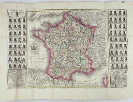 DESNOS/ BRION DE LA TOUR. -  Carte du Royaume de France divisé en 87 départements . . .