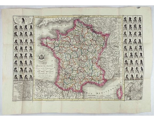 DESNOS/ BRION DE LA TOUR. -  Carte du Royaume de France divisé en 87 départements . . .