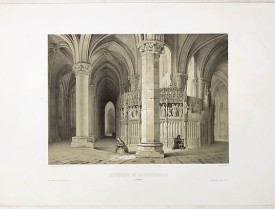 CHAPUY, Nicolas Marie Joseph. -  Intérieur de la cathédrale à Chartres.
